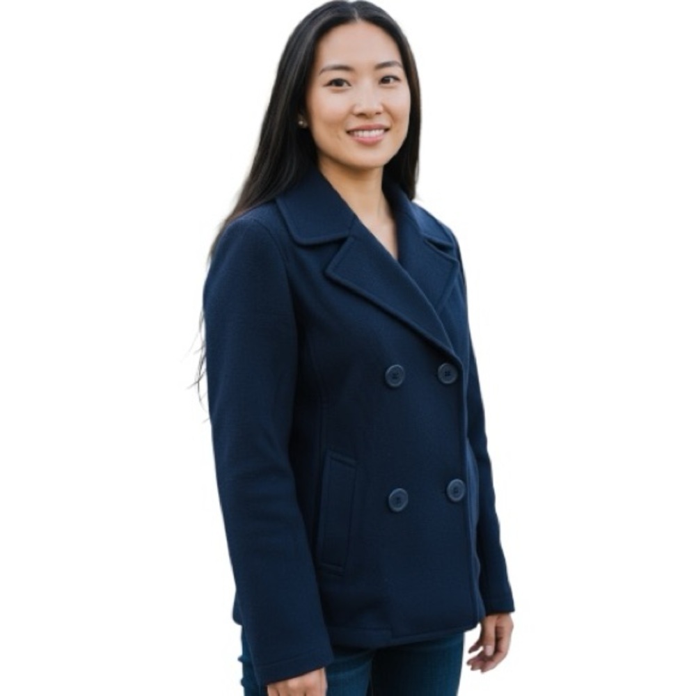 Uniqlo Dark Blue 100% Cotton Jacket Size M. Fits between S-M. See Measurements.